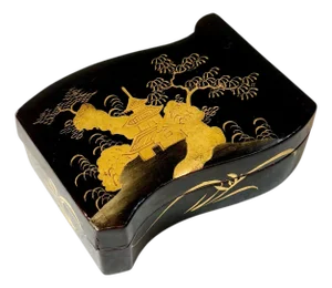 Early 19th Century Chinese Black Lacquer Work Box