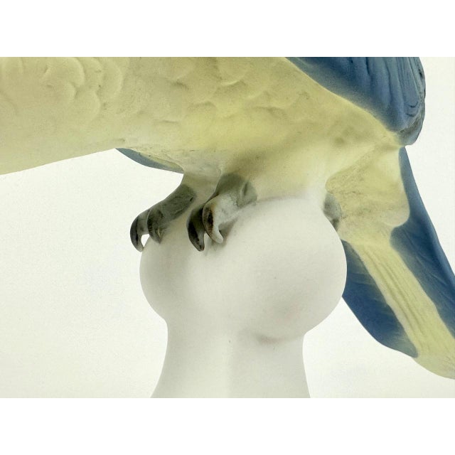 Blue Hand Painted Parrot Figurine from Royal Dux, 1960s For Sale - Image 8 of 14