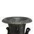 Pair of Petite Antique Cast Iron Garden Urns With Handles C1900 For Sale - Image 4 of 6