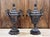 Napoleon III Covered Vases in Spelter with Marble Bases, Set of 2 For Sale - Image 6 of 13