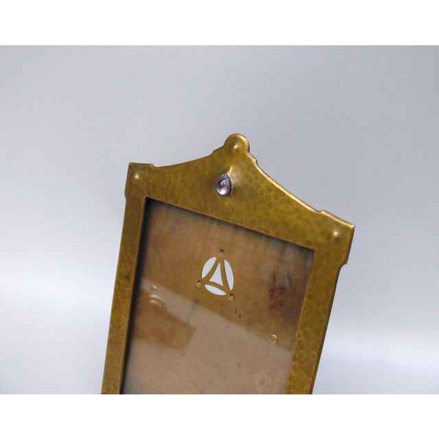 Art Nouveau Brass Picture Frame in the style of Mathildenhöhe Darmstadt, 1890s For Sale - Image 9 of 14