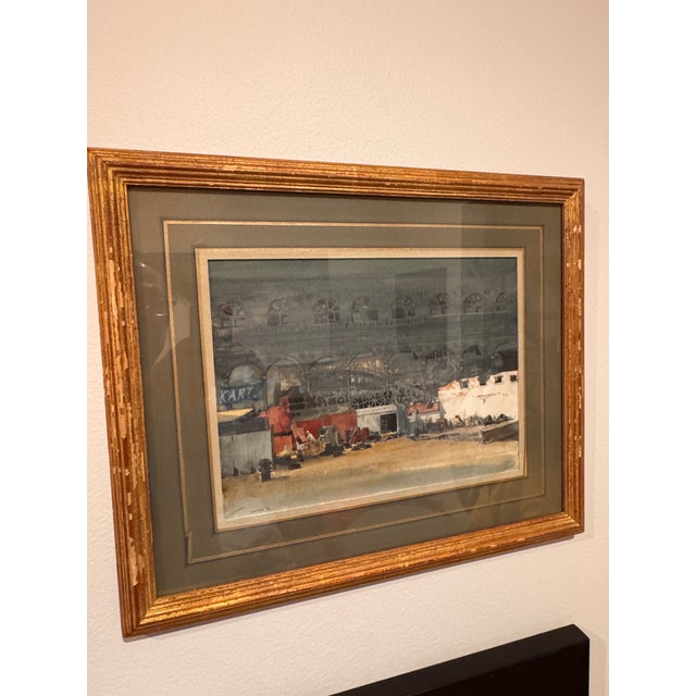 Bruce North “Coney Island Capriccio” Watercolor, Jerry Weintraub Estate Provenance For Sale - Image 4 of 8