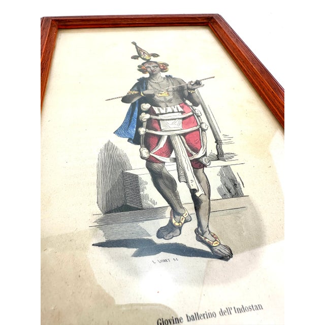 1960s Vintage Italian Framed Antique Prints of Soldiers, a Pair For Sale - Image 5 of 11