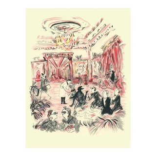 Ladies in the Lobby (Red) Print by Pauline De Roussy De Sales For Sale