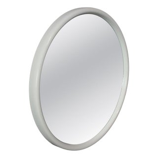 Mid-Century Round White Mirror from APPL Spiegel, Germany, 1960s For Sale
