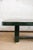 Metal Green Lacquered Console Table with Leather Top and Brass Details, 1970s For Sale - Image 7 of 8