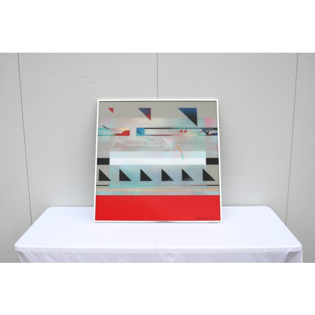 Contemporary 1988 Richard Hammond Flight-3 Abstract Expressionism Artwork Enamel and Resin For Sale - Image 3 of 18