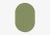Contemporary Light Green Oval Plain Rug from Marqqa For Sale - Image 3 of 3