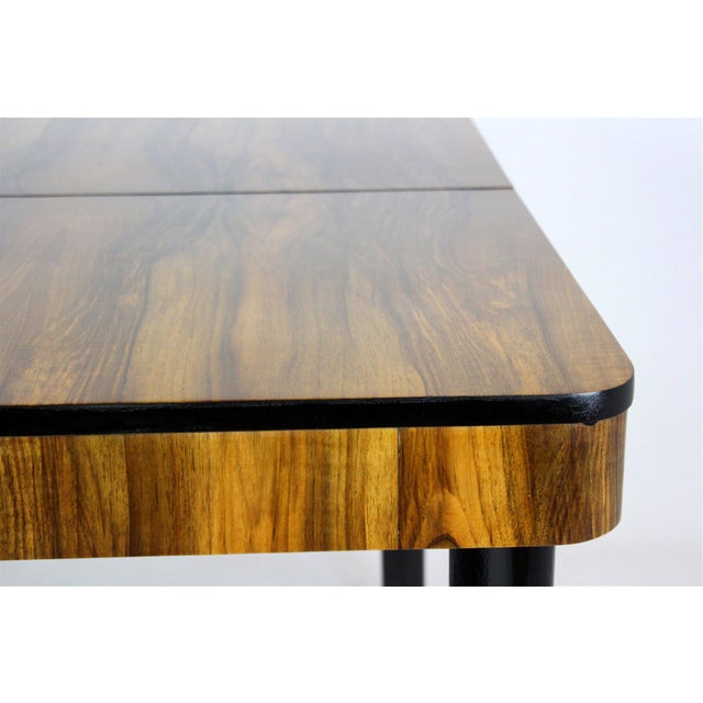 Walnut Folding Dining Table by Jindřich Halabala for Drevotvar, 1940s For Sale - Image 12 of 18