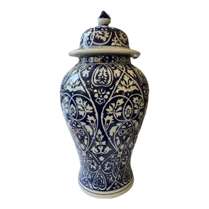 Chinese Style Landscape Porcelain Temple Jar