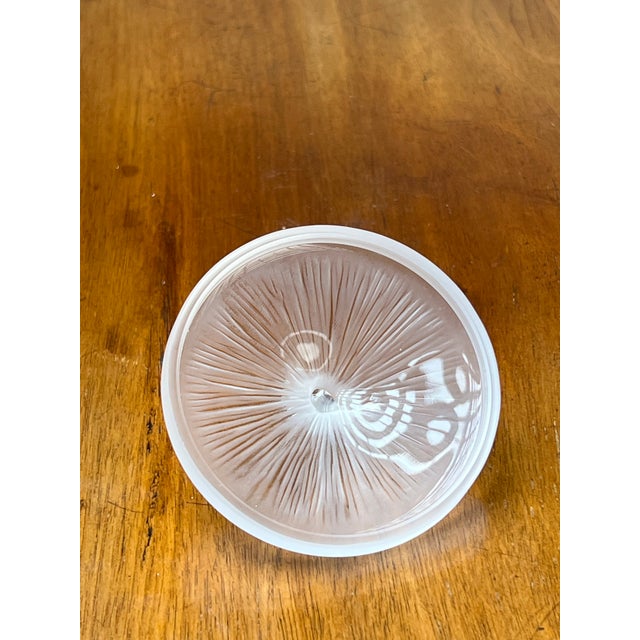 Vintage Lalique France Ballerina Frosted Crystal Covered Powder Box For Sale - Image 12 of 12