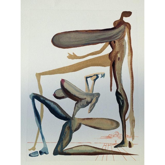 Salvador dali (1904-1989) purgatory 22: prodigality color woodcut unsigned on bfk rives vellum 26 x 33 cm (c. 10 x 13...