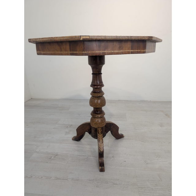 19th Century Biedermaier Marquetry Coffee Table For Sale - Image 9 of 12