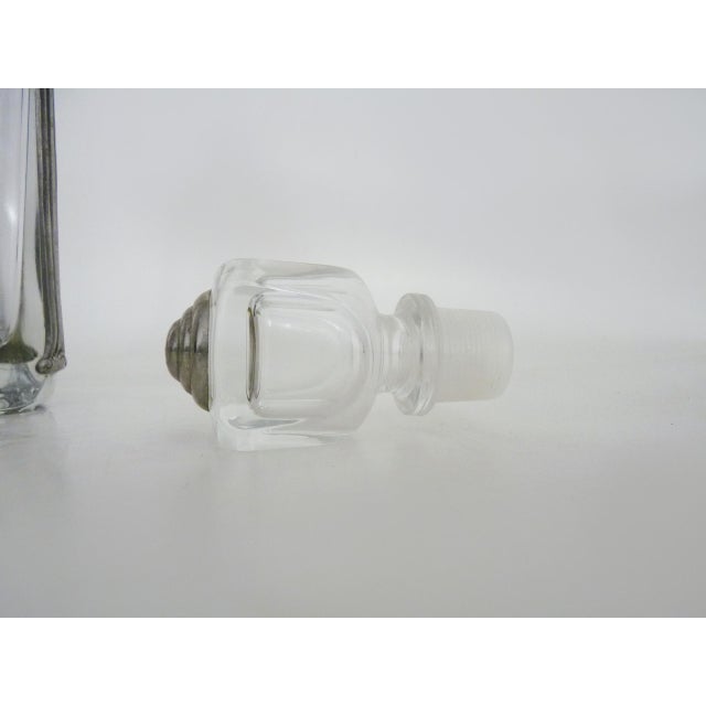 Metal Crystal and Silver-Plated Metal Decanter, 1970s For Sale - Image 7 of 8