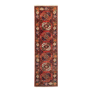 Vintage Afghan Tribal Hand-Knotted Runner 2'8" X 9'7" For Sale
