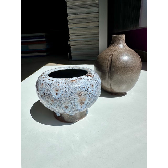 Studio Ceramic Vase with Lava Glaze from KTU Unterstab, Langenhessen, Germany, 1960s For Sale - Image 11 of 13
