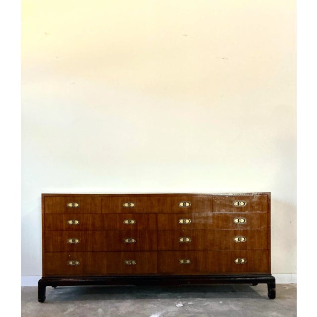 Vintage Boho Michael Taylor for Henredon Locked Rings Dresser For Sale In West Palm - Image 6 of 11