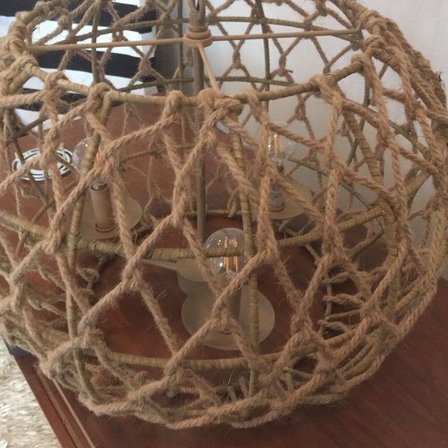 Macrame Rope Chandelier For Sale - Image 4 of 8