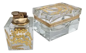 Cigarette Case and Lighter by Pagnin & Bon, Italy, 1960s, Set of 2