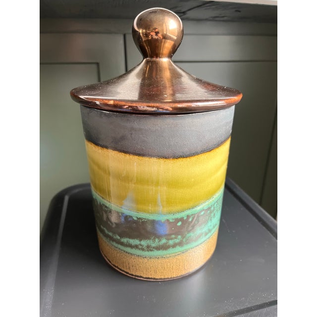 1970s 1970s Signed Eduardo Vega Lidded Jar For Sale - Image 5 of 10