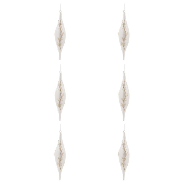 Contemporary Large Glass Ornament Set (Set of 6) For Sale - Image 3 of 3