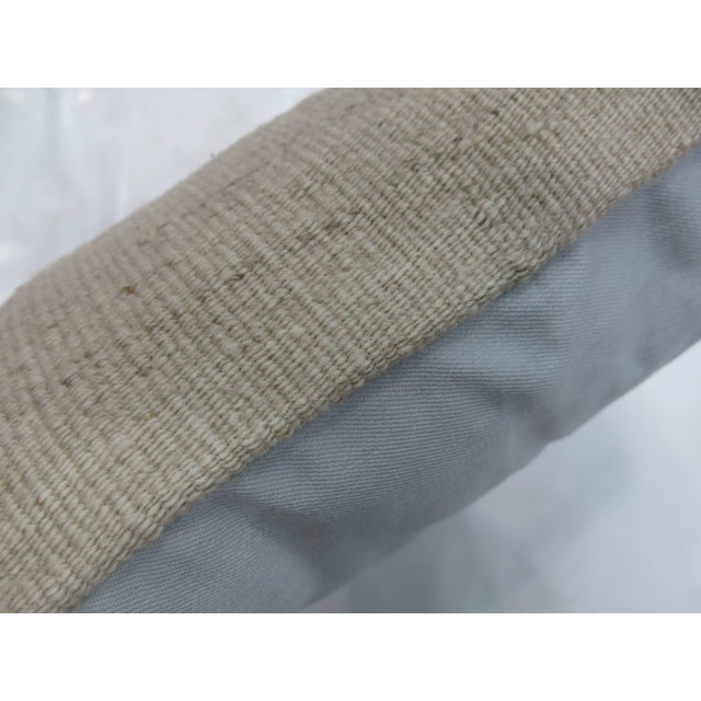Modern White Bolster Kilim Pillow For Sale - Image 3 of 5