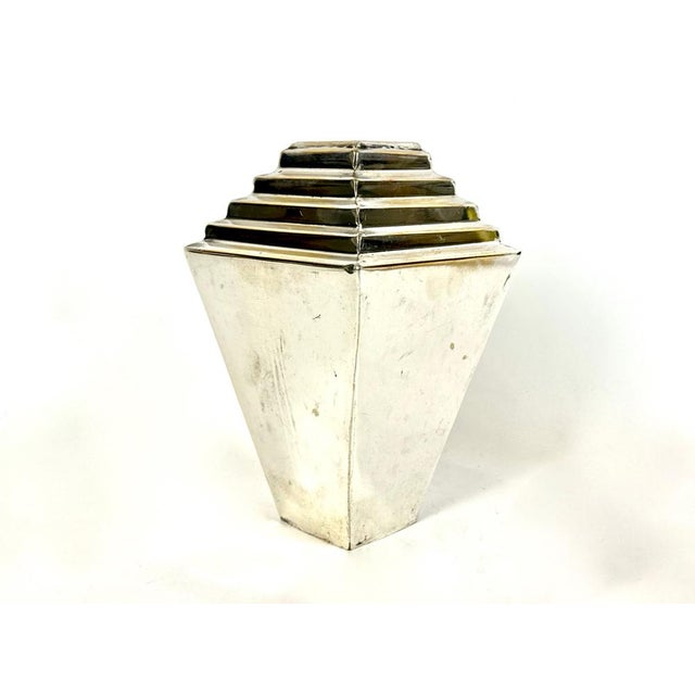 Art Deco Silver-Plated Vase, 1950s For Sale - Image 13 of 13