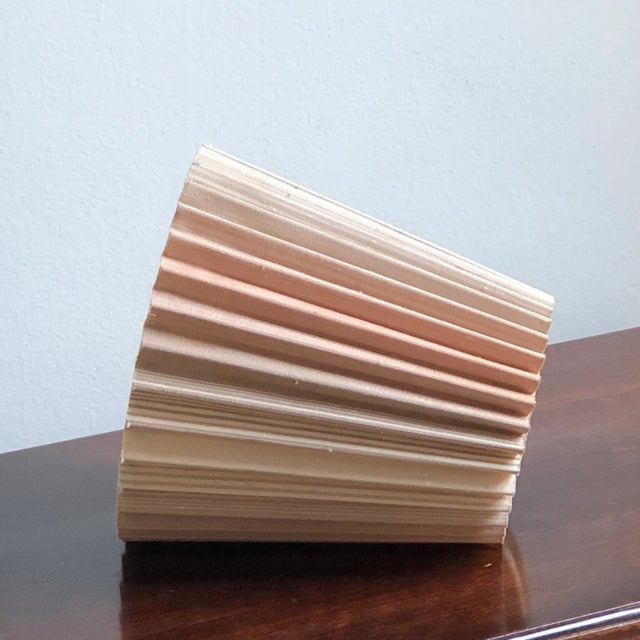 1960s Blended Stripe Knife Pleated Lamp Shade For Sale - Image 4 of 12
