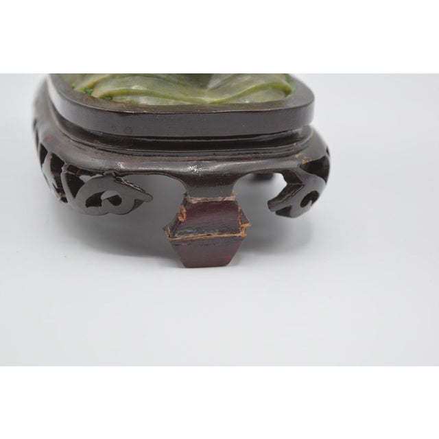 Large Green Serpentine Covered Vase, China For Sale - Image 11 of 13