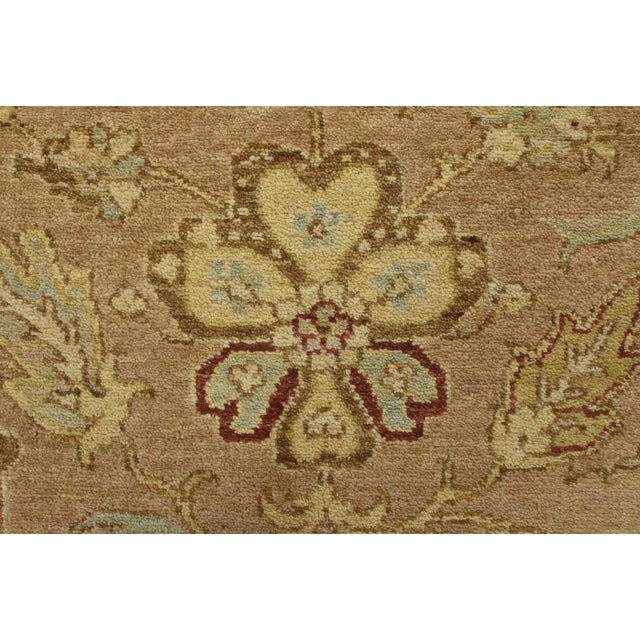 Ziegler Rug 9′ X 12’5” Brown Wool Traditional Hand-Knotted Oriental Carpet For Sale - Image 11 of 15