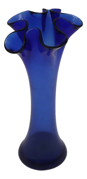 Blue Glass Vase, 1980s