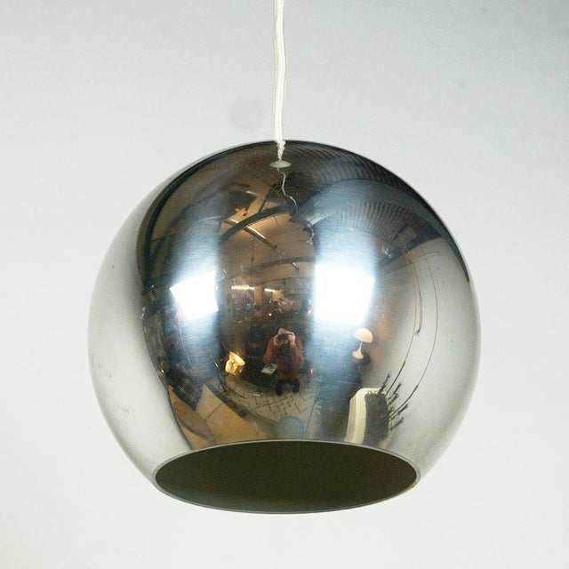 Chromed Topan VP6 Pendant attributed to Verner Panton from Louis Poulsen, Denmark, 1960s For Sale - Image 3 of 8