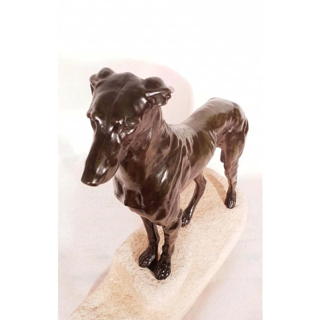 Art Deco Greyhound Sculpture by Jules Edmond Masson for Max Le Verrier, 1930s For Sale - Image 18 of 18