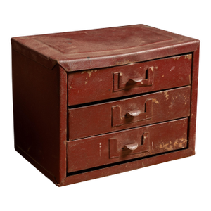 Antique Metal Wall-Mount Storage Cabinet