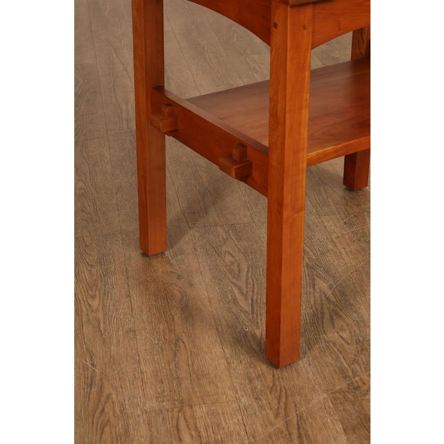 Stickley Mission Collection Pair Of Cherry Tile Top End Tables For Sale In Philadelphia - Image 6 of 18