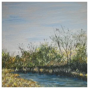 On a Cold Afternoon" Contemporary Original Impressionist Style Landscape Painting by Deb Bossert