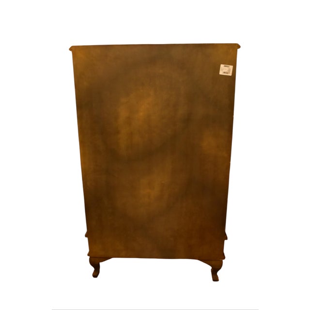 Yellow Venetian Style Folk Art Hand Painted Cabinet For Sale - Image 8 of 12