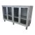 Circa 1990's Industrial Stye Lacquered + Glass Cabinet For Sale