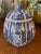 A blue and white collection is not complete without a pumpkin lidded jar. This particular one has a sticker on the bottom...