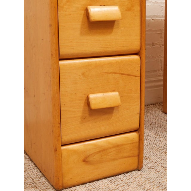 Mid 20th Century Rustic Maple Desk For Sale - Image 9 of 11