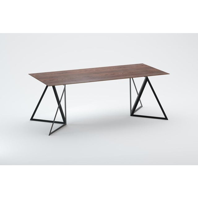 Black Steel Stand 200 Table in Walnut by Sebastian Scherer For Sale - Image 8 of 17