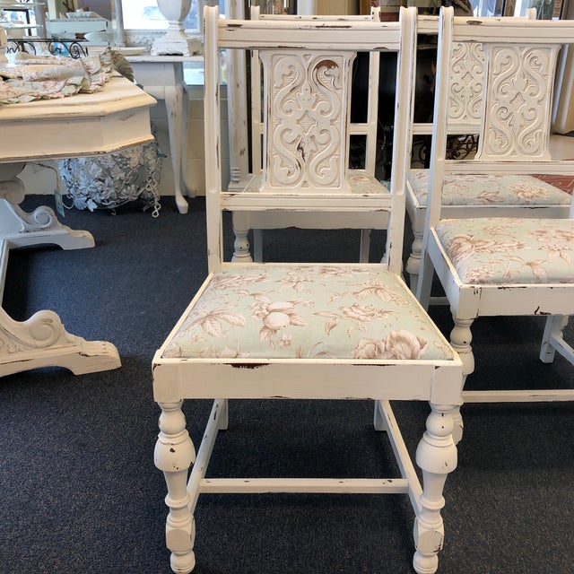 1930s Vintage Shabby Chic Dining Chairs Set of 4 Chairish