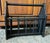 Vintage Mid 20th Century Primitive Americana Style Black Wood Magazine Rack For Sale - Image 4 of 10