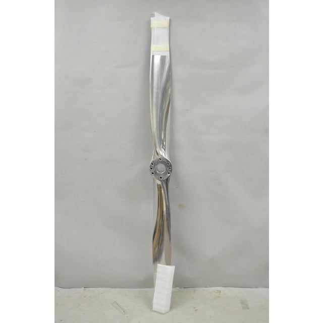 Art Deco Sensenich Fixed Pitch Polished Aluminum 76" Propeller Blade "Not Airworthy" (A) For Sale - Image 3 of 18