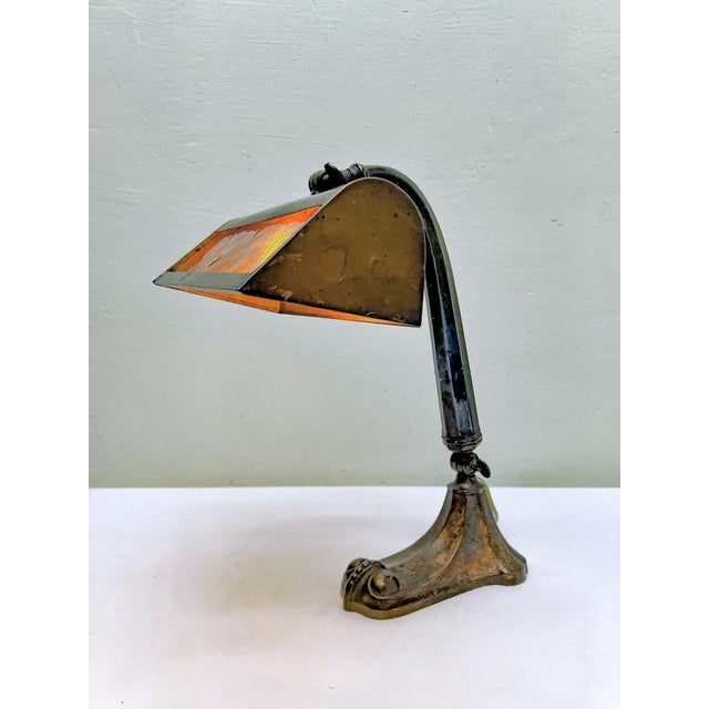 Art Nouveau / Art Deco library lamp from the 1930s. with the typical but vivid signs of the passage of time, which suit...