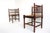 Antique Rush-Seat Oak Corner Side Chairs, 1890s, Set of 2 For Sale - Image 3 of 16