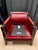 2000 - 2009 Authentic Holly Hunt Vienna Secession Lounge Chair, Custom Upholstered in Rich Burgundy/Cabernet Mohair and American Black Walnut Exposed Frame For Sale - Image 5 of 17
