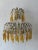 Yellow Italian Micro Beaded Yellow Amber & Clear Loaded Crystal Sconces, Circa 1920 For Sale - Image 8 of 11