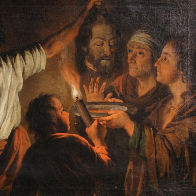 Flemish Artist, Salome with the Head of St. John the Baptist, 1820, Oil on Canvas For Sale - Image 7 of 16
