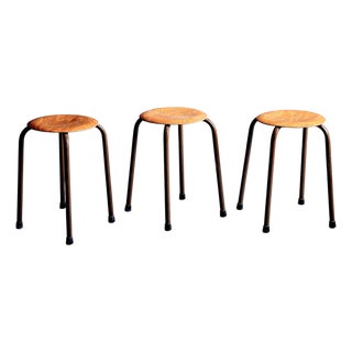 Vintage Stackable Stools by Schell N.V. Belfeld, Netherlands, 1970s, Set of 3 For Sale